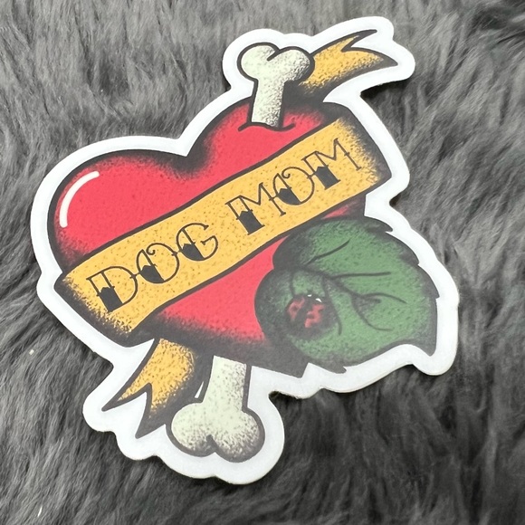 Vinyl Dog Mom Sticker 3x3 - Picture 5 of 5